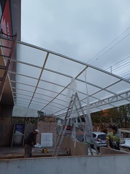 Cobertura em Aluminio e Policarbonato no Jardim dos Afonsos - Guarulhos